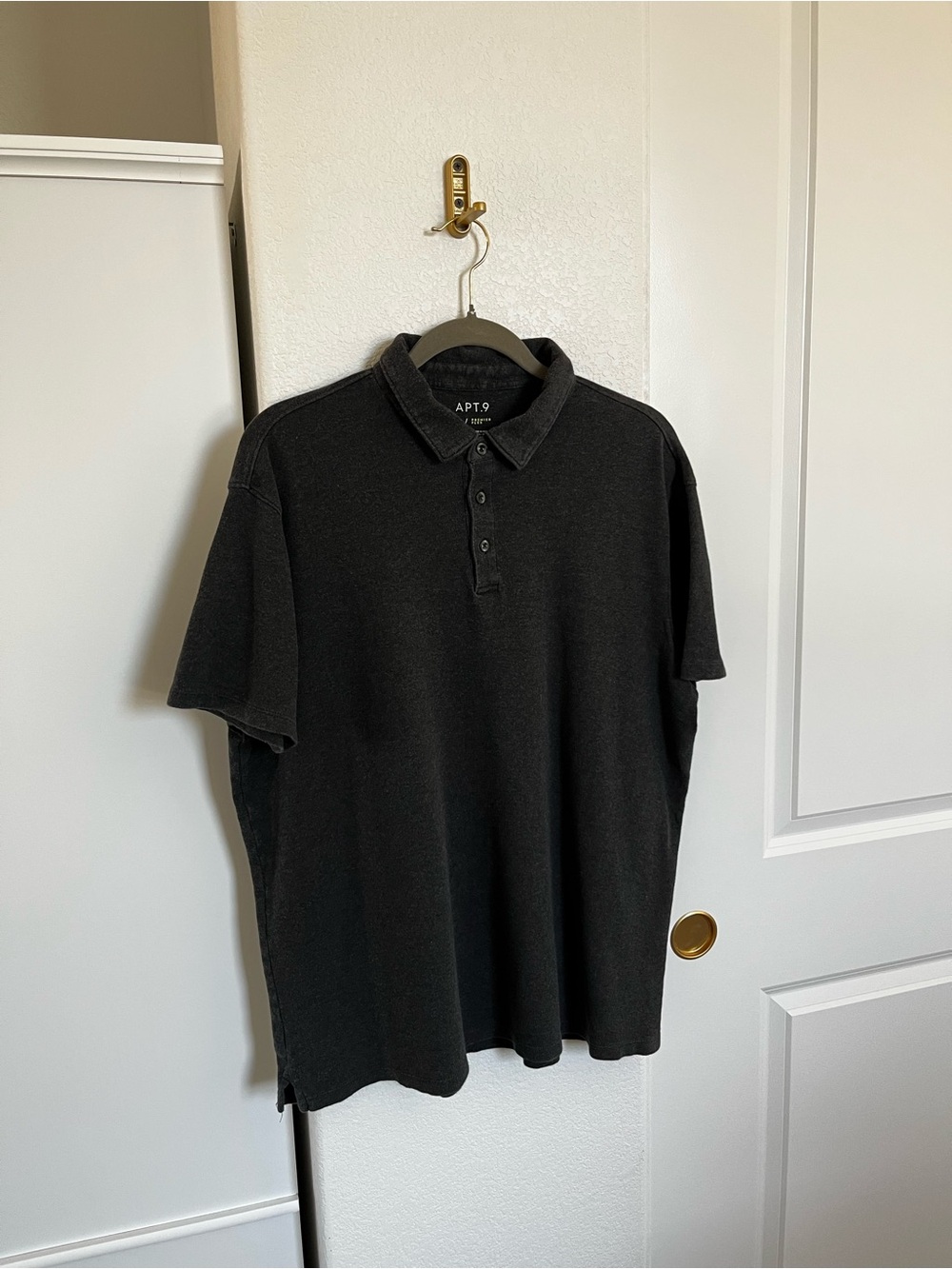 Apt. 9 Premier Flex Button Up Shirt Men’s XL Gray Short Sleeve Casual